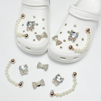 Schoenaccessoires-geschikt voor crocs charms- geschikt voor crocs pins- geschikt voor crocs Accessoires- geschikt voor Crocs Jibbitz-CJ-275 Perlen ketting diamant kat