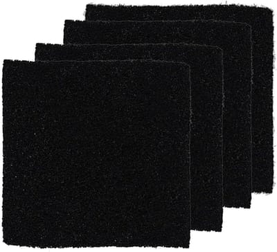 Set van 8 vierkante compostfilters voor compostcontainers, vervangingsfilters voor kattenbak, geurfilter met actieve kool voor keukenafval (12,5 cm x 12,5 cm)