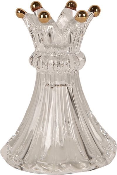 Clayre & Eef Kandelaar Ø 16x17 cm Transparant Glas