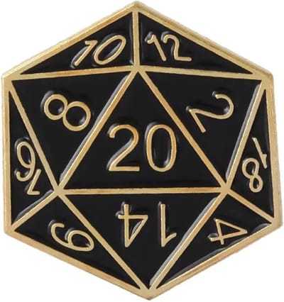 Lapi Toys - Dungeons and dragons Pin - DnD - D&D - Metaal - Zwart - Goud