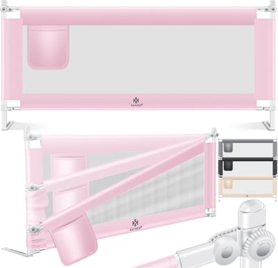 KESSER® bedhekje - Bedhek Kinderbedhek voor kinderen Baby bedhek Valbeveiligingsbed voor Bed & boxspring - 180cm, Roze