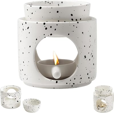 Elegante Keramische Geur Lamp voor Was en Essentiële Olie, Aromatherapie en Insectenwerende Branders voor Woonkamer en Slaapkamer