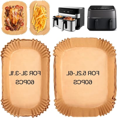 120 Stuks Bakpapier voor Airfryer, Geschikt voor 6L/3L Modellen, Ideaal voor Bakken en Koken, Accessoires voor Tefal en Philips Airfryers