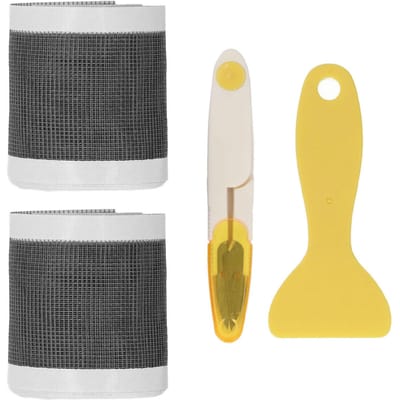 2 Rouleaux Autocollant Maille Jetable pour Bonde de Douche PVC Couvercle de Bonde de Douche Linéaire Attrape-Cheveux avec yellow