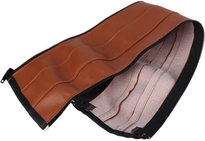 Dailygoods- Kinderwagenstuurhoes Zweetabsorberend - PU-leer - Universele Geschiktheid - Eenvoudig te Installeren - Ritsontwerp - 1 Stuk - Stuurhoes