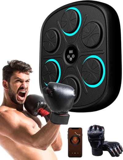 DailySupplies® Boxing Machine - Boksbal - Bokszak met Muziek - Zwart