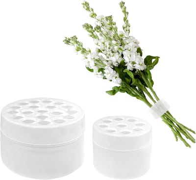 Transparante bloemenhouders set van 2, ideaal voor doe-het-zelf boeketten, spiraalsteelhouder voor bloemen en ikebana creaties