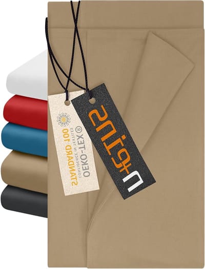 SnelShoppen - Klassiek Laken Zonder Elastiek - Eenheidsmaat 150 x 250 cm in 7 Uni-Kleuren - Natuur, Perfect voor Bed, Camping, Tuin en Feest