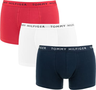 Tommy Hilfiger Onderbroek - Mannen - wit - navy - rood