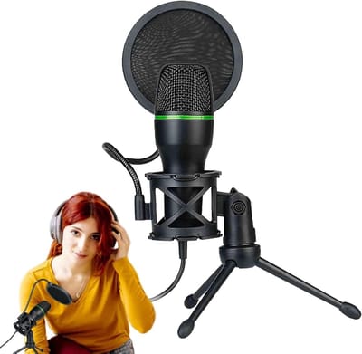Podcast Microfoon - Studio Opname Set - Live Uitzendingen - RGB Effecten - 20cm Pakket - Meerkleurig
