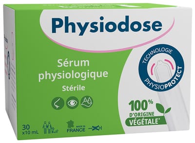Physiodose Steriele Fysiologische Zoutoplossing 30 Plantaardige Doses 10 ml