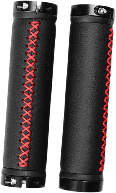 Fietsstuurhoezen - Handvatten Fiets - Comfortabel Fietsen - Antislip Structuur - 13 cm Lengte - Zwart Rood