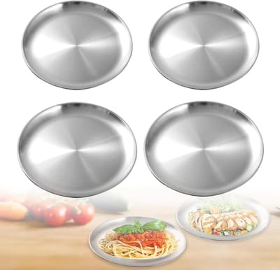 Borden, Ø 20 cm en 23 cm, stevige campingborden voor camping, picknick, wandelen, keuken