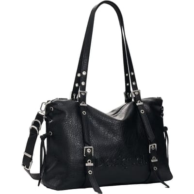 Desigual shopper schoudertas Half Logo Lanuza Shopper Black zwart
