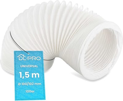 Flexibele Afvoerslang 1,5 m voor Airco, Wasdroger en Afzuigkap - Ø 100/102 mm PVC