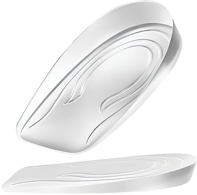 Daity 2 stuks siliconen inlegzolen voor een hogere hiel - inlegzolen voor dames - hielverhogende kussentjes - kleverige hielverhogende inlegzolen - inlegzolen voor een hogere hiel - 1 cm