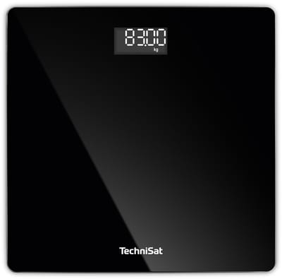 TechniSat VIOLA PW 30 Digitale persoonsweegschaal van veiligheidsglas, draagvermogen tot 180 kg | Weegschaal met uiterst nauwkeurige sensoren en ‘step-on’-technologie, afmetingen: 30 x 30 cm