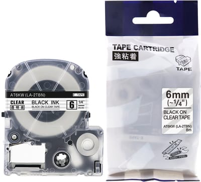 Drillprint labelcassette zwart/wit 12mm x 8m