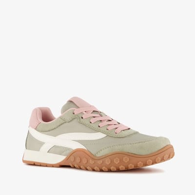 Blue Box dames sneakers groen roze - Maat 36 - Uitneembare zool