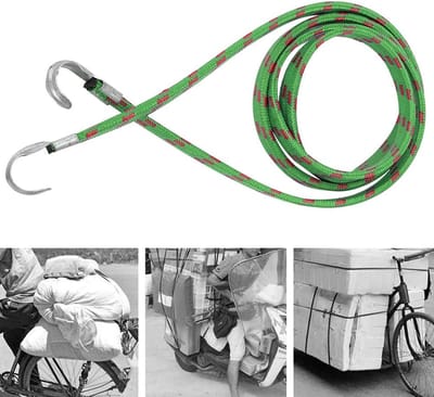 Elastische Spanbanden - Bagageriem Haken - Fietsen Bagage Vervoer - Aluminium Haak - 143 cm Lengte - Groen