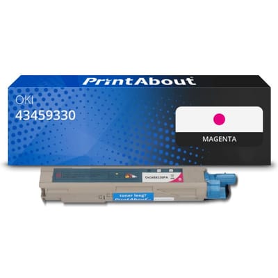PrintAbout huismerk Toner 43459330 Magenta Geschikt voor OKI