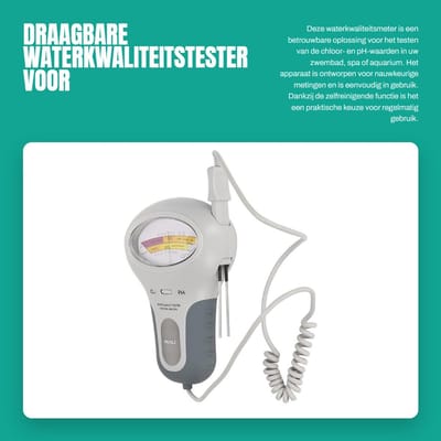 Dailygoods- Waterkwaliteitstester Nauwkeurig - Draagbare Watertester - Zwembad Tester - pH/Meter - Chloor Tester - Zelfreinigend