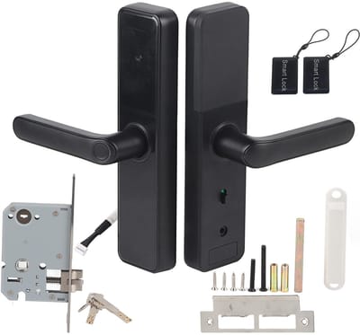 Allecto - Slim wifi-elektronisch deurslot - Vingerafdruk - Sleutelloos gemak - Zilver - Wachtwoord toegang - Tuya Home Security - Geschikt voor mod...