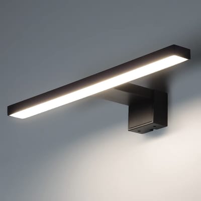 Kwazar Luminaire LED-spiegelverlichting badkamer 5W 450LM 30cm neutraal wit 4000K IP44 230V wandlamp spiegellamp, badkamerkast spiegelverlichting Elena Zwart