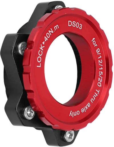 Dailygoods - Centerlock-adapter - CNC-bewerking - Slijtvaste aluminium - Rood - Schijfremrotoradapter - Steekasnaaf passend - Duurzaam en roestbestendig