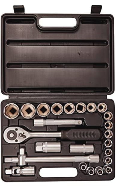 Versterkt 25-delig CRV Steek- en Ringsleutelset 1/2-Inch