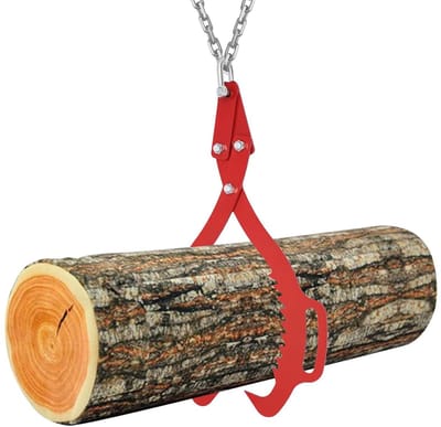 Bosbouwtang Boomstammen - Houttang Laadtang - Stammen Hefen - Stalen Zware Kwaliteit - 21 Inch Opening - Rood