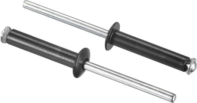 Bevestigingsklinknagels - Metaalverbinder - Metalen Platen Vastzetten - Platte Ronde Kop - 5x25mm 25 Stuks - Zwart