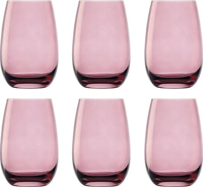 Gekleurde drinkglazen ELEMENTS set van 6, lila, 335 ml