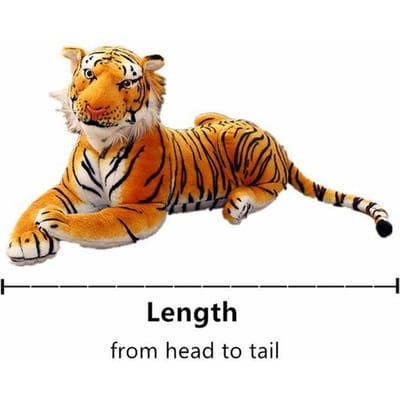 50/75cm Levensgrote Tijger Pluche Speelgoed Zacht Wilde Dieren Simulatie Witte Bruine Tijger Pop Kinderen Kinderen Verjaardagscadeau 50cm bruin
