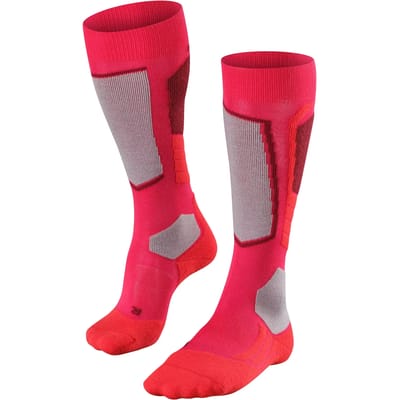 FALKE SK2 Wool warm dik wol functioneel materiaal skisokken dames rood - maat 37-38