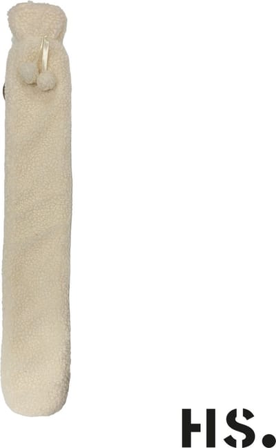 Home Society - Kruik - Teddy stof - Deco Snugga - Extra lang - Gebr Wit - 72x13x4