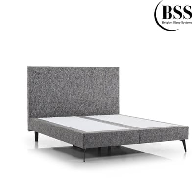 BSS Bedding Milan - Onderbox - Luxe Stoffering - 140x200 cm - Grijs (zonder Matras)