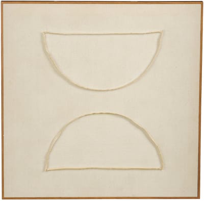 Mica Decorations Wanddecoratie - Wandpaneel Abstracte Kunst 60 x 60 x 3,5 cm - Woondecoratie voor Woonkamer of Slaapkamer - Beige