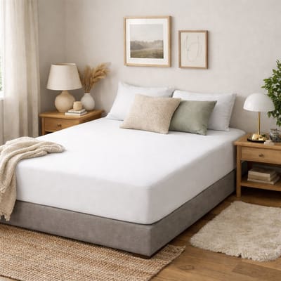 Saphira COMFORT Jersey Hoeslaken – Wit – 140x200 cm – 30 cm Matrashoogte – 100% Katoen – 360° Elastiek Rondom – Glad & Rekbaar