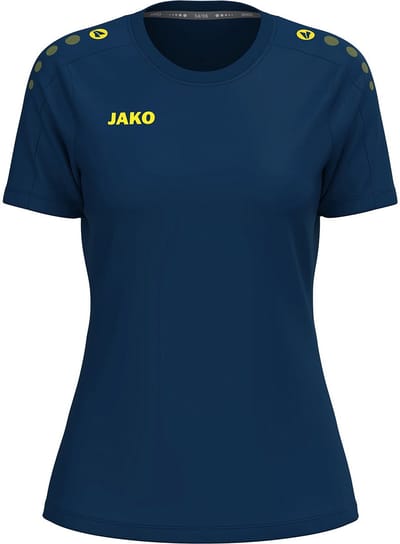 JAKO T-shirt One Cotton damesmaten navy/citroen 6101d-941