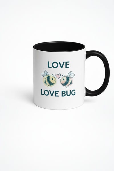 Love Bug Bijen Mok | Schattige Liefdes Beker met Cartoon Bijen