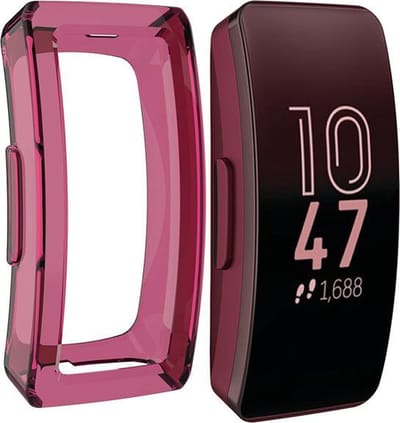 KELERINO. Screen Cover geschikt Voor Fitbit Inspire - Verhard Plastic - Sangria