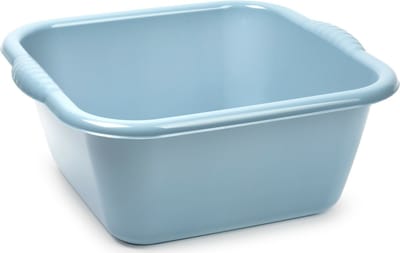 Afwasbak teil - 10 liter - licht blauw - kunststof - 36 x 34 x 14,5 cm