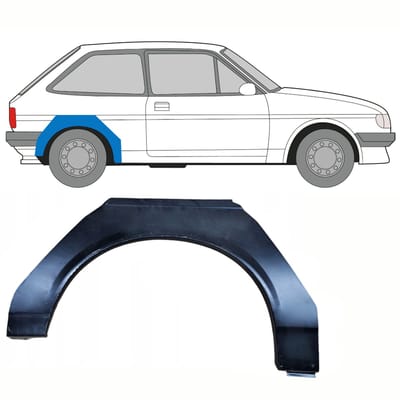 Reparatiepaneel achterspatbord voor Ford Fiesta 1983-1989 / Rechts