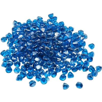10 pond Vuurglas 1-inch Haardglasstenen voor Vuurkorf Caribbean Blauw