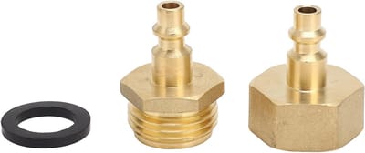 Winterse Sprinkler Uitlaatadapter voor Luchtcompressor - 1/4 Inch Snelle Koppeling naar Tuinslang 3/4 Inch met Draad en Pakking voor Efficiënt Waterbeheer