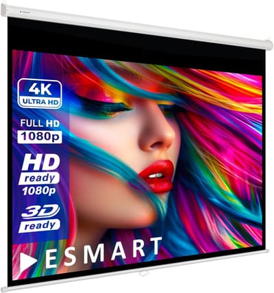 Rolgordijn projectiescherm - Thuisbioscoop scherm - Films kijken - Mat wit doek - 200 x 150 cm