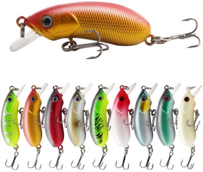 Set Blinkers met Visjes - 10 stuks - Snoek, Forel & Baars vissen - Spinners Hengelsport - Kunstaas Roofvissen