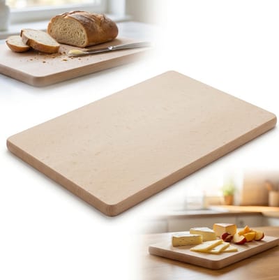 Snijplank - Beige - 35 cm x 24 cm - Beukenhout - Voor Keuken en Serveren