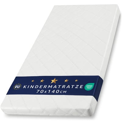 Matraskinderbed Matras 70x140 cm - Kindermatras voor Babybed Reisbed Aanschuifbed en Ledikant Kinderbedmatras Bedmatras voor Baby en Kinderen 70 x 140 Oeko-Tex